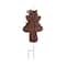 Glitzhome® 30" Metal Stacked Mushroom & Frog Yard Stake